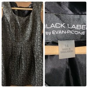 Evan Picone black and silver dress